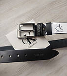 Чоловічий подарунковий набір Calvin Klein шкіряний ремінь і гаманець, фото 8