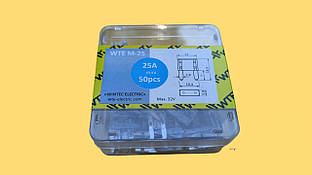 Запобіжники Євроміні 25 А (комплект 50 шт.) WTE