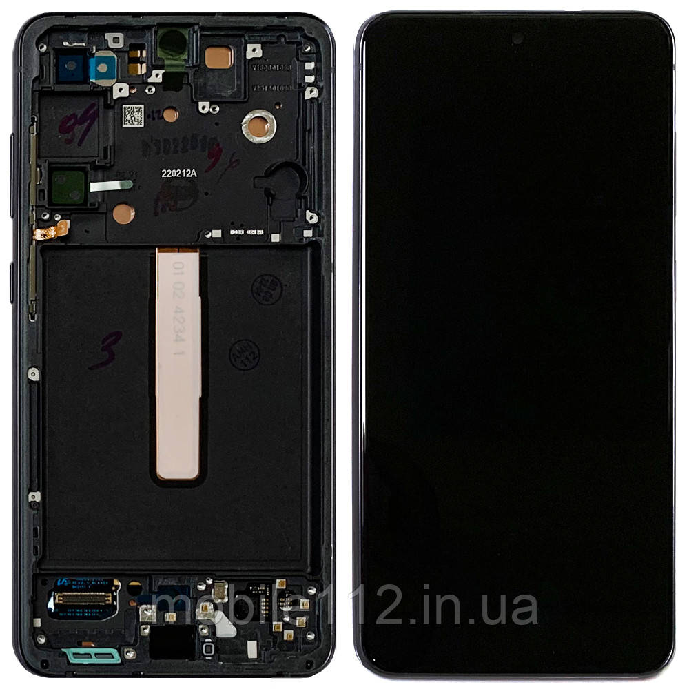 Дисплей (екран) Samsung Galaxy S21 FE 5G G990B з тачскріном (оригінал 100% з сірою рамкою), фото 1
