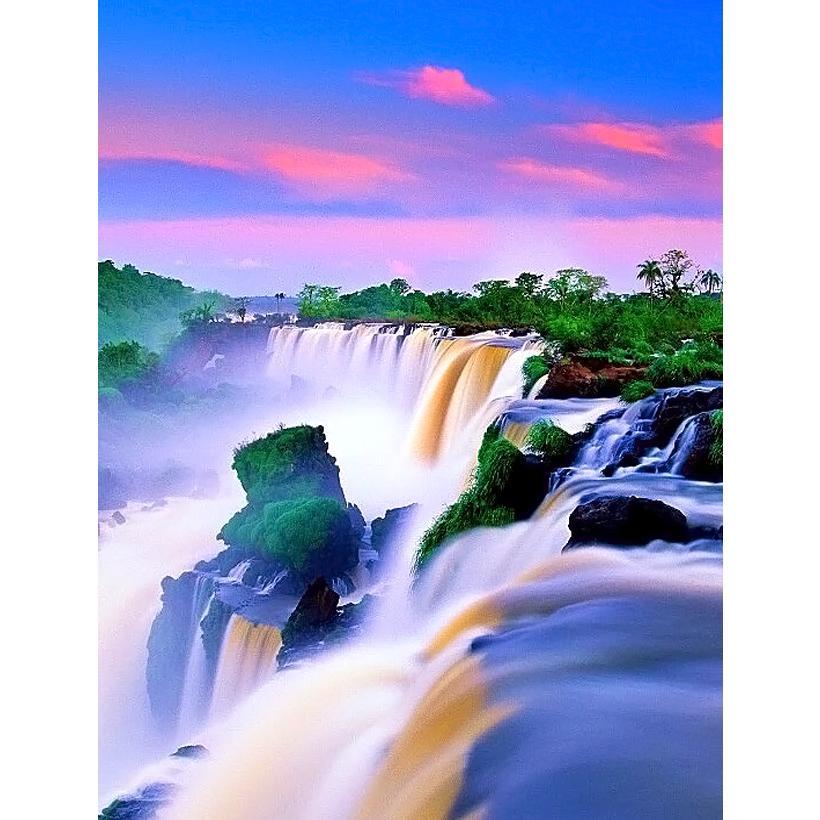 Картина за номерами Ніагарський Водоспад 40х50 RA73536 у коробці з акриловими фарбами, фото 1