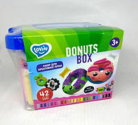 Набор тесто для лепки Lovin Maxi box с воздушным пластилином, 42 стика, микс цветов, в пластиковом боксе