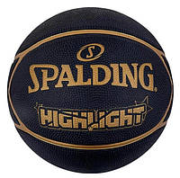 М'яч баскетбольний Spalding Highlight чорний, золо