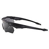 Окуляри захисні балістичні ESS Crossblade One Black with Smoke Gray Lense Black єдиний, фото 3