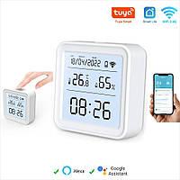 Розумний Wi-Fi датчик температури та вологості повітря, wifi термометр, гігрометр Tuya