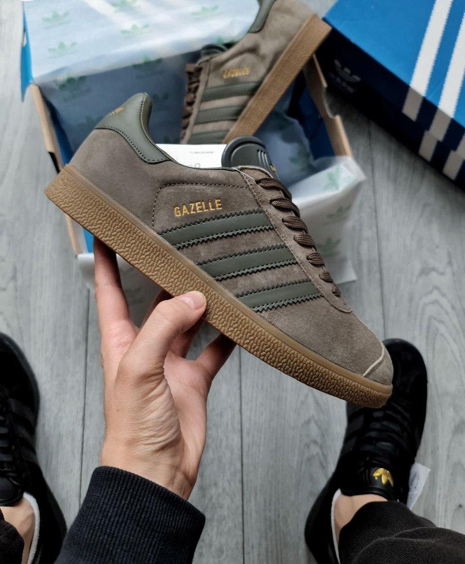 Классические Кроссовки Adidas Gazelle Brown Коричневые Мужские Адидас ...