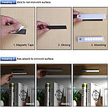 Підсвічування для шафи з датчиком руху Vicloon, 3 комплекти світлодіодних підсвічувань для шафи, світлодіодне підсвічування шафи з, фото 4