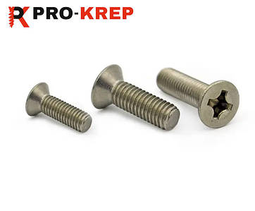 ГВИНТ З ПОТАЄМНОЮ ГОЛОВКОЮ DIN 965 НЕРЖАВІЮЧА СТАЛЬ