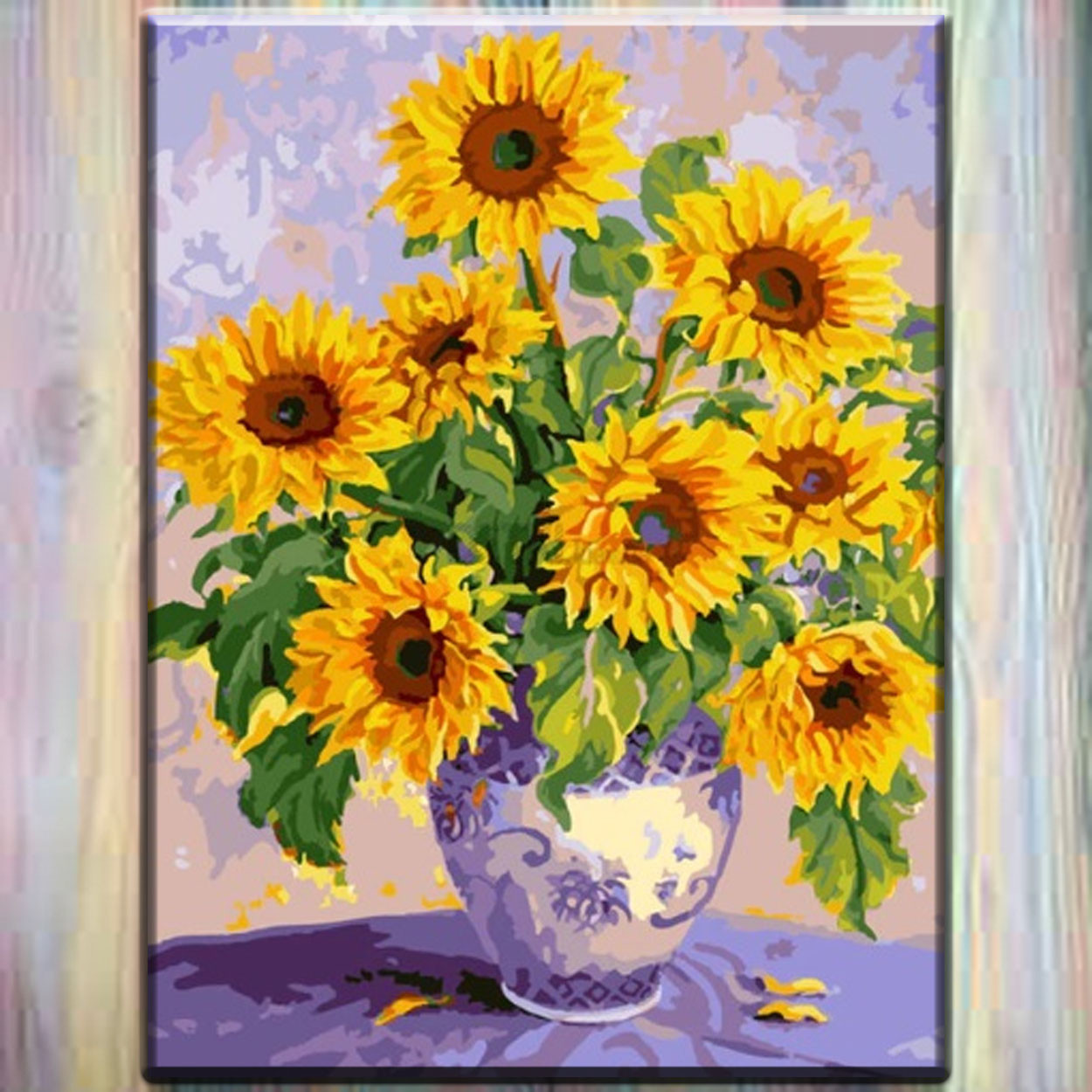 Алмазна мозаїка на підрамнику Квіти "Подсонянки у вазі" 40*50 см My-Art TN822
