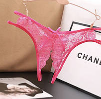 Трусики з відкритим доступом Floral (р. S/M/L, рожеві)