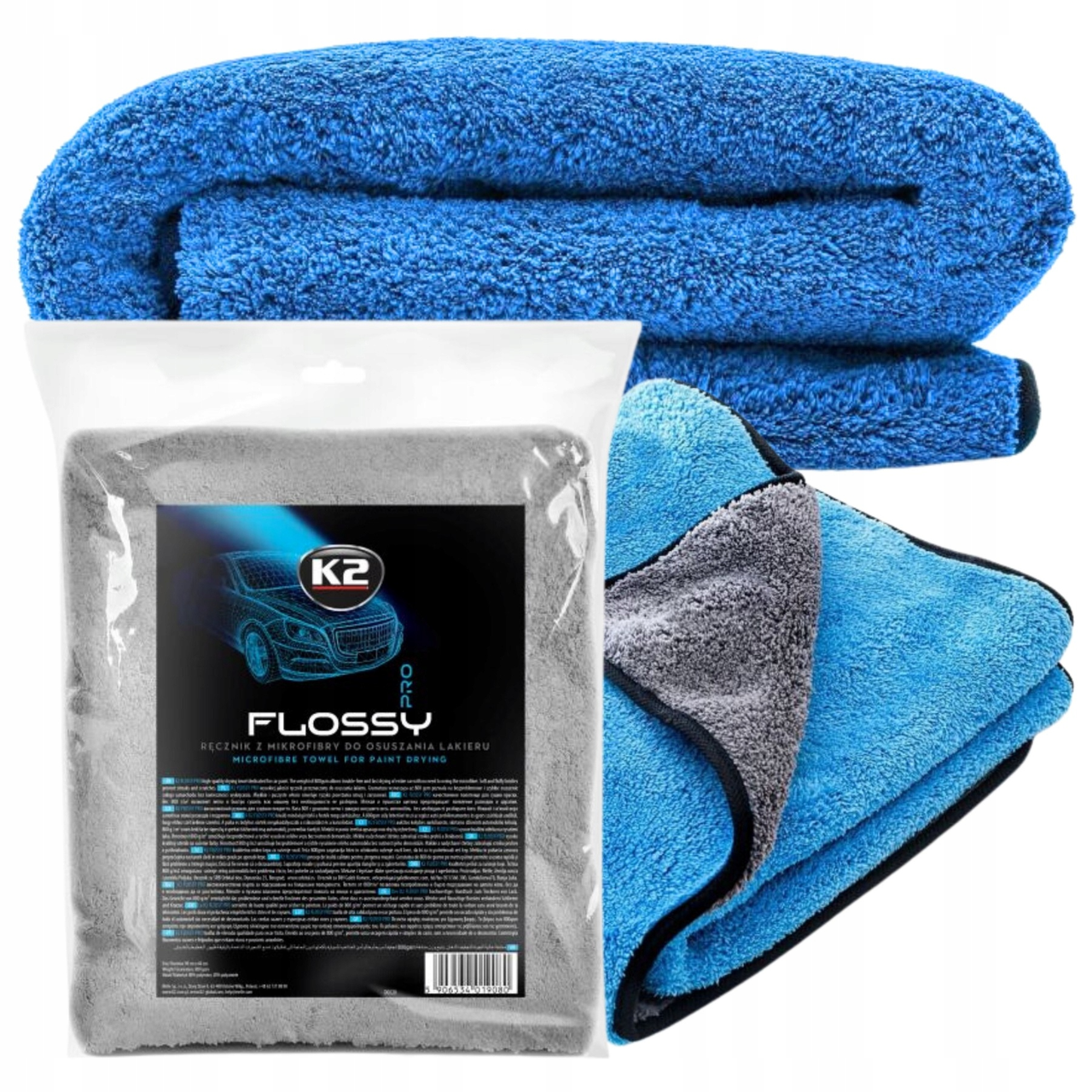 Рушник для сушіння кузова автомобіля 90 х 60 см FLOSSY PRO K2
