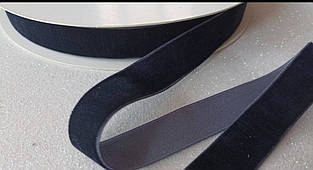 Оксамитова стрічка 5см (#8350) чорно-синій 20м