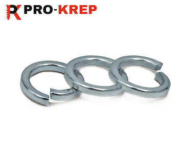 ШАЙБА ПРУЖИННА (ГРОВЕР) DIN 127 ЦИНК БІЛИЙ