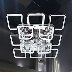 LED-люстра пульт підсвічування до 50 кв.м колір Хром 385 Ват Diasha 8060/8+4HR 3color