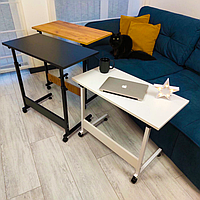 Столик для ноутбука с регулировкой высоты на колесиках, 60х40 см