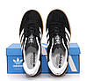 Чоловічі кросівки Adidas Gazelle Indoor Black White Gum Premium Адідас Газель чорні замш В'єтнам, фото 11
