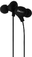 Навушники вакуумні провідні з мікрофоном Recci REW-B01 Candy чорний