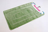 Комплект килимків для ванни Vonaldi 60x100 см Туреччина з вирізом прямокутні гумова основа зелений, фото 2