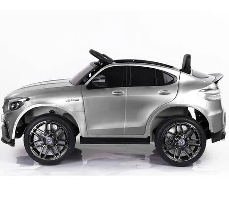 Дитяча машина на акумуляторі Just Drive Mersedes GLS. 2 мотори по 30 Вт, MP3, 6 км/год. Сірий, фото 3