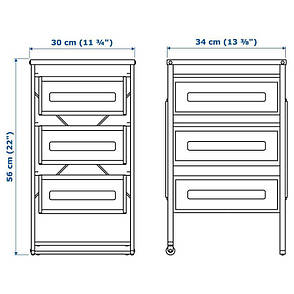 Тумба з ящиками IKEA LENNART 303.261.77, фото 4