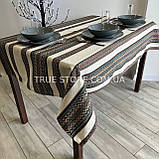 Скатертина лляна "Український орнамент", Етно №2, люкс якість (Під замовлення або стандартний розмір), фото 2