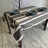 Скатертина лляна "Український орнамент", Етно №2, люкс якість (Під замовлення або стандартний розмір), фото 8