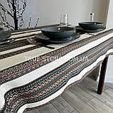 Скатертина лляна "Український орнамент", Етно №2, люкс якість (Під замовлення або стандартний розмір), фото 9