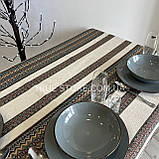 Скатертина лляна "Український орнамент", Етно №2, люкс якість (Під замовлення або стандартний розмір), фото 10
