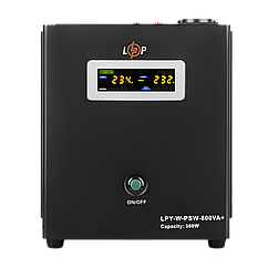 ДБЖ з правильною синусоїдою 12V LPY-W-PSW-800VA+(560Вт)5A/15A