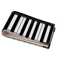 Визитница для пластиковых карт Клавиши пианино, музыка 10,5х6,5 см (VZK_16A062_BL)