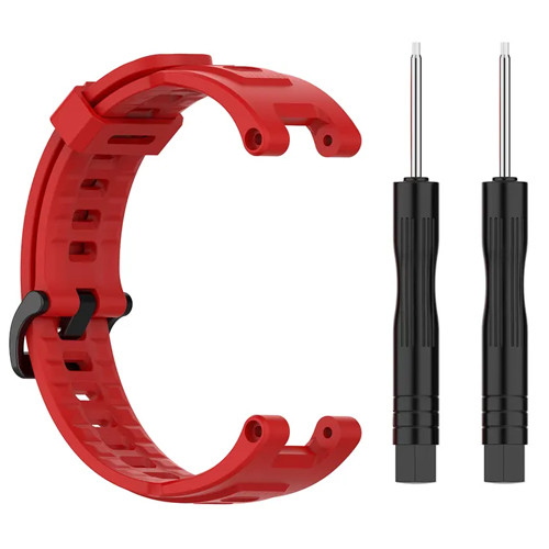 Силіконовий ремінець для Amazfit T Rex / Amazfit T Rex Pro червоний