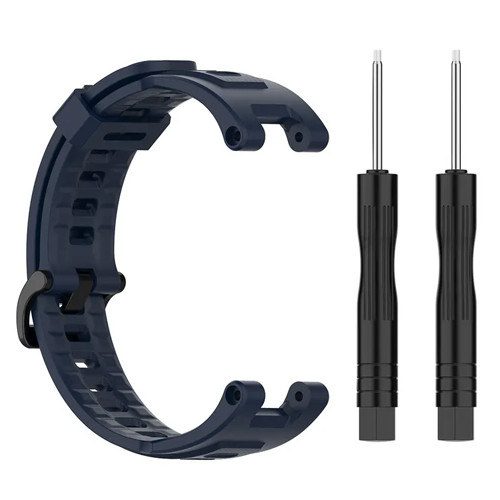 Силіконовий ремінець для Amazfit T Rex / Amazfit T Rex Pro темно-синій