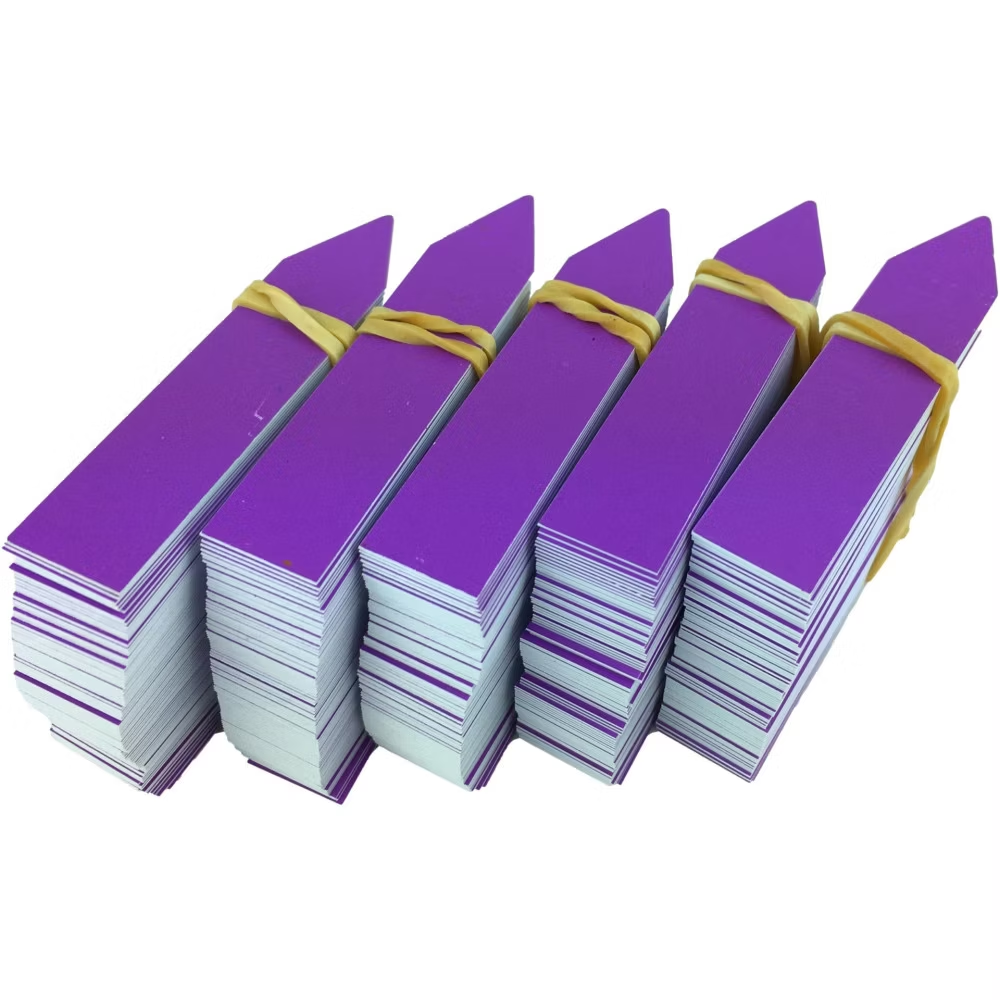 Вставні ПВХ етикетки 16х120 мм фіолетові, 100 шт