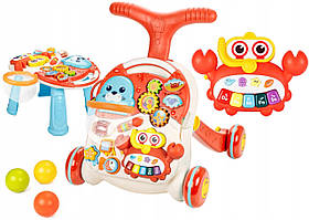 Ходунки-каталка ігровий розвивальний столик 5в1 Ricokids RK-810 Huanger Walker Active Table Польща