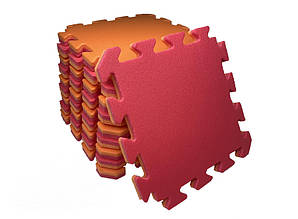 Килимок пазл 50*50*2 см Червоно-помаранчевий