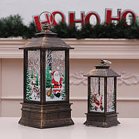 Рождественский фонарь украшение дома настольная маленькая ночная лампа подсвечник