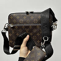 Стильная мужская сумка Louis Vuitton Trio Messenger Brown manbag 25 x 18 x 5 см