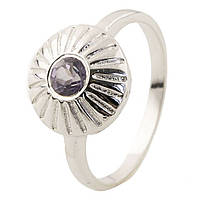 Серебряное кольцо Komilfo с натуральным раухтопазом (дымчатым кварцем), вес изделия 3,12 гр (0502137) 16.5