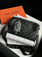 Louis Vuitton City Keepall Black/Grey manbag 28 x 17 x 14 см