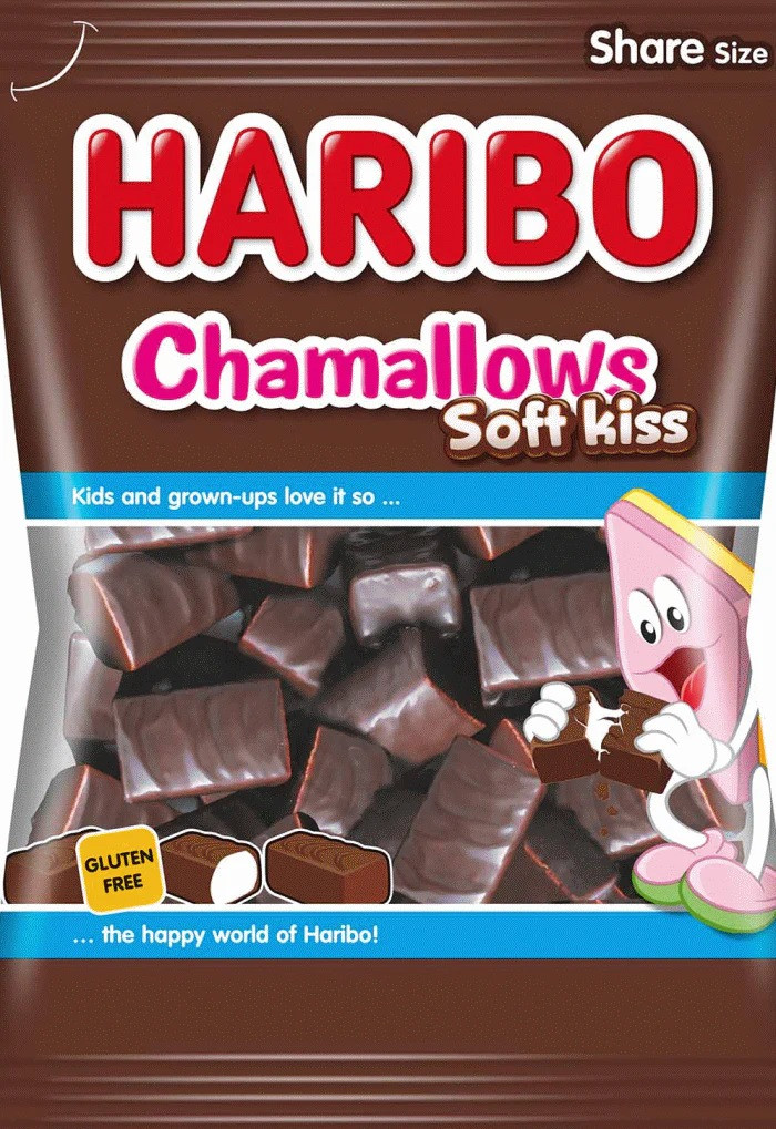 Маршмелоу Haribo Chamallows Soft Kiss зефір у шоколаді 200g