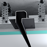 Профиль теневого шва FSPRO 20 мм алюминиевый раздельный под LED-ленту 3 м Окрашенный Черный (F2.D2040L16B)