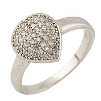 Серебряное кольцо Komilfo с фианитами, вес изделия 2,5 гр (0486574)
