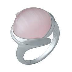 Срібне кільце Komilfo з котячим оком, вага виробу 8,89 г (2003076) 17.5 розмір