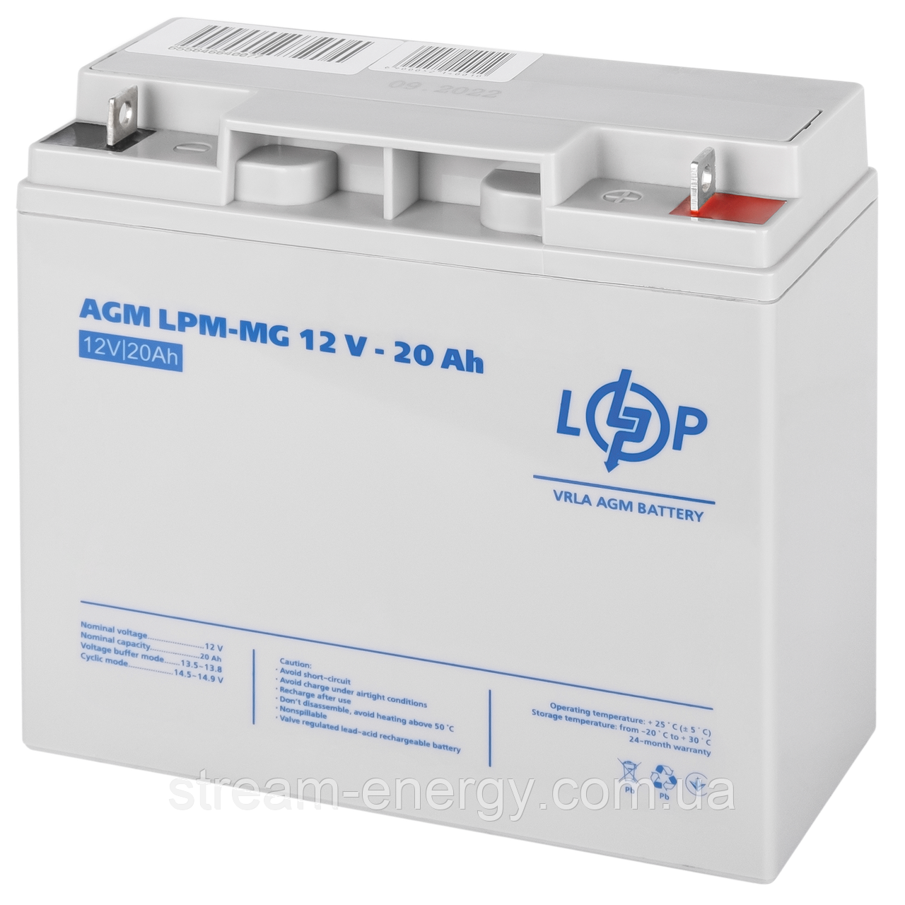 Акумулятор мультигелевий LPM-MG 12V - 20 Ah