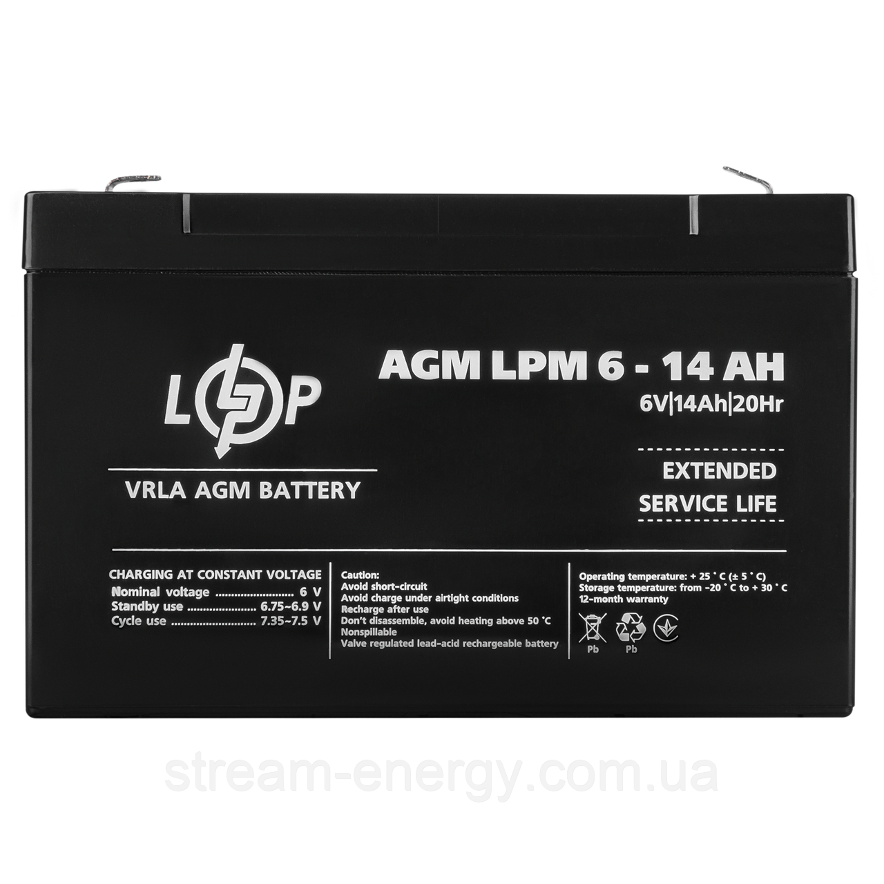 Акумулятор AGM LPM 6V - 14 Ah