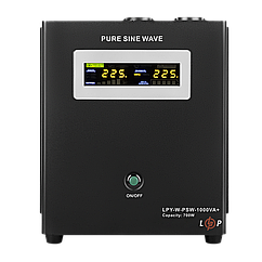 ДБЖ з правильною синусоїдою 12V LPY-W-PSW-1000VA+(700Вт)10A/20A