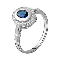 Серебряное кольцо Komilfo с сапфиром nano 0.868ct, вес изделия 2,77 гр (1509852) 17 размер