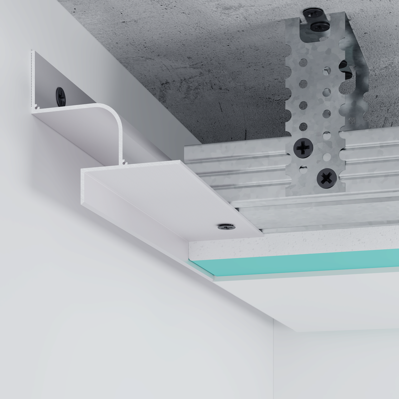 Профіль тіньового шва FSPRO 20 мм під LED-стрічку алюмінієвий 3 м Анодований (F2.2040L16A)