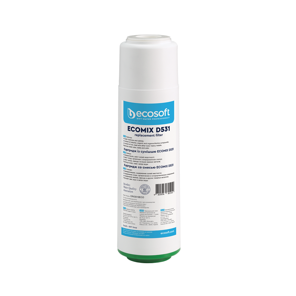 Картридж з сумішшю EcomixD Ecosoft 2,5"x10"