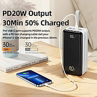 Зовнішній акумулятор (павербанк) REMAX 80000 mAh Chinen Series 22.5W PD+QC з ліхтарем, фото 9
