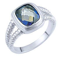 Серебряное кольцо Komilfo с мистик топазом, вес изделия 5,68 гр (1891643) 17.5 размер